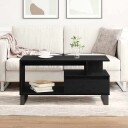  Kaffebord Svart Eik 90x49x45 cm Konstruert Tre