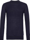 Knowledge Cotton Apparel Merino Crew Neck Sweater   Navy   XXL