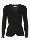 Rosemunde Babette Long Sleeve V-neck Lace Cardigan Sort XL
