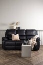 Saranda sofa 3 seter elektrisk recliner med fotstøtte svart.