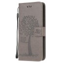 INCOVER Nokia 5.3 PU Skinn Flip Deksel m. Lommebok - Ugler i Tre Grå