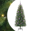  Kunstig juletre med 150 LED med stativ grønn 150 cm PE og PVC