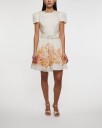 Malina Vanna Pouf Sleeve Mini Dress   Cream   XL
