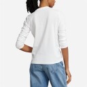Ralph Lauren Long-Sleeve Jersey Crewneck Tee - White Hvit L