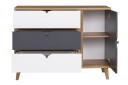 Vintra Skjenk 120 cm - Hvit/Grå/Tre