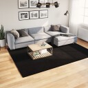 Teppe HUARTE kort luv mykt og vaskbart svart 200x280 cm