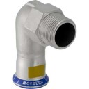 22 mm x 3/4" Vinkel RFG 90° hylse/nippel Mapress