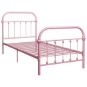  Sengeramme rosa metall 100x200 cm