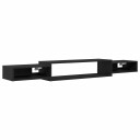 vidaXL Vegghengt TV-skap Veggmontert Svart eik 180 x 28 x 21 cm