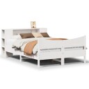  Sengeramme uten madrass hvit 140x190 cm heltre furu 3323306