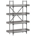  Bokhylle 4 etasjer grå sonoma 100x33x145,5 cm konstruert tre 8721012194779