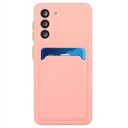 Samsung Galaxy S21 5G TPU-deksel med Kortholder Rosa