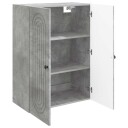 vidaXL Vegghengt skap Betonggrå 66 x 34,5 x 90 cm Konstruert tre