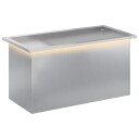 vidaXL Hageplantekasse med LED Sølv 40 x 80 x 40 cm Galvanisert stål