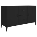 vidaXL Skjenk svart 100x36x60 cm konstruert tre