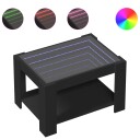  Salongbord med LED svart 73x53x45 cm konstruert tre 847547