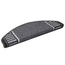  Selvlimende trappematter 15 pcs Antrasitt 65 x 21 x 4 cm