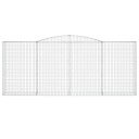 vidaXL Gabionkurv buet 400x50x160/180 cm galvanisert jern