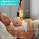 Lippa Baby Nattlampe med White Noise - Humle - Gul