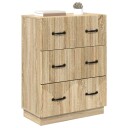 vidaXL Skuffeskap Sonoma eik 66 x 34,5 x 87 cm Konstruert tre