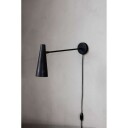 Vegglampe Matte Sort Avlang