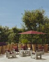 Terrazza Cushion 60x60 cm Yellow narrow stripe