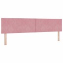  LED Hodegavl Diamantblokkmønster Rosa 200 cm Fløyel