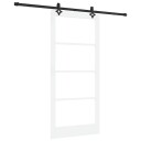 vidaXL skyvedør med utstyrsett hvit 93x202 cm solid furu