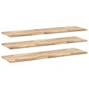  Flytende hyller 3 stk 140x40x2 cm ubehandlet heltre akasie