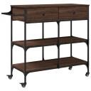  Kjøkkentralle brun eik 105x42x95 cm konstruert tre 842380