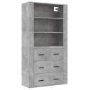 vidaXL Highboard betonggrå konstruert tre