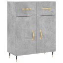 vidaXL Skjenk betonggrå 69,5x34x90 cm konstruert tre
