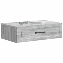 vidaXL Vegghengt Sidebord Grå sonoma 59 x 34,5 x 17 cm Konstruert tre