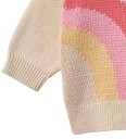 Wheat Genser Strikk Solveig Rainbow Wheat 74 Genser Beige Flerfarget