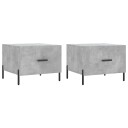  Salongbord 2 stk betonggrå 50x50x40 cm konstruert tre 8720845428822