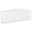 vidaXL Gabionkurver buede 10 stk 400x50x120/140 cm galvanisert jern