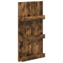 vidaXL Magasinreol med hylle Røkt eik 51 x 11 x 102 cm Konstruert tre