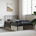 vidaXL Sengeramme i metall med hodegavl svart 80x200 cm 8720845788445