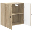 vidaXL Vegghengt skap Sonoma eik 59 x 31 x 60 cm Konstruert tre