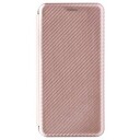Sony Xperia 10 III, Xperia 10 III Lite Flip-deksel Carbon Fiber Roségull
