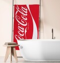 Licens Coca Cola håndkle   70x140 cm   100% bomull   Mykt badehåndkle med Coca Cola logo
