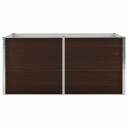 vidaXL Hevet blomsterkasse brun 160x80x77 cm galvanisert stål