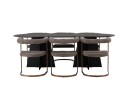 Venture Home Bootcut Spisegruppe 230 cm Oval med 6 Morning Stoler Brun