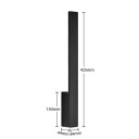 Arcchio Thiago LED-vegglampe, svart