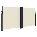  Uttrekkbar sidemarkise kremhvit 120x1200 cm 4004790