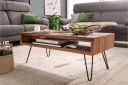 Virworthy Sofabord 100 cm - Massivt Tre/Svart