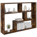 vidaXL Vegghylle Veggmontert Røkt Eik 95 x 20 x 69,5 cm Konstruert tre