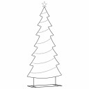  Metall juletre med stativ Svart 210 cm Stål