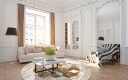Rundt teppe   Castello beige/hvit Størrelse: Ø 180 cm