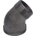 3" svart vinkel 45° pipe/nippel black 3 inch